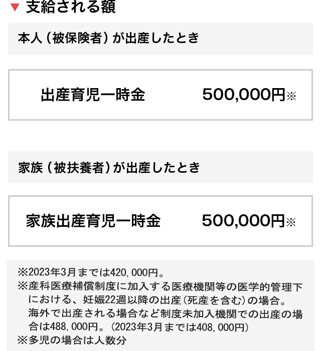 出産したとき | ヤマザキマザック健康保険組合